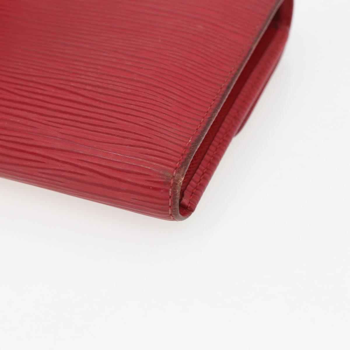 LOUIS VUITTON Epi Porte TresorEtui Papie Wallet Red M63717 LV Auth 157522A