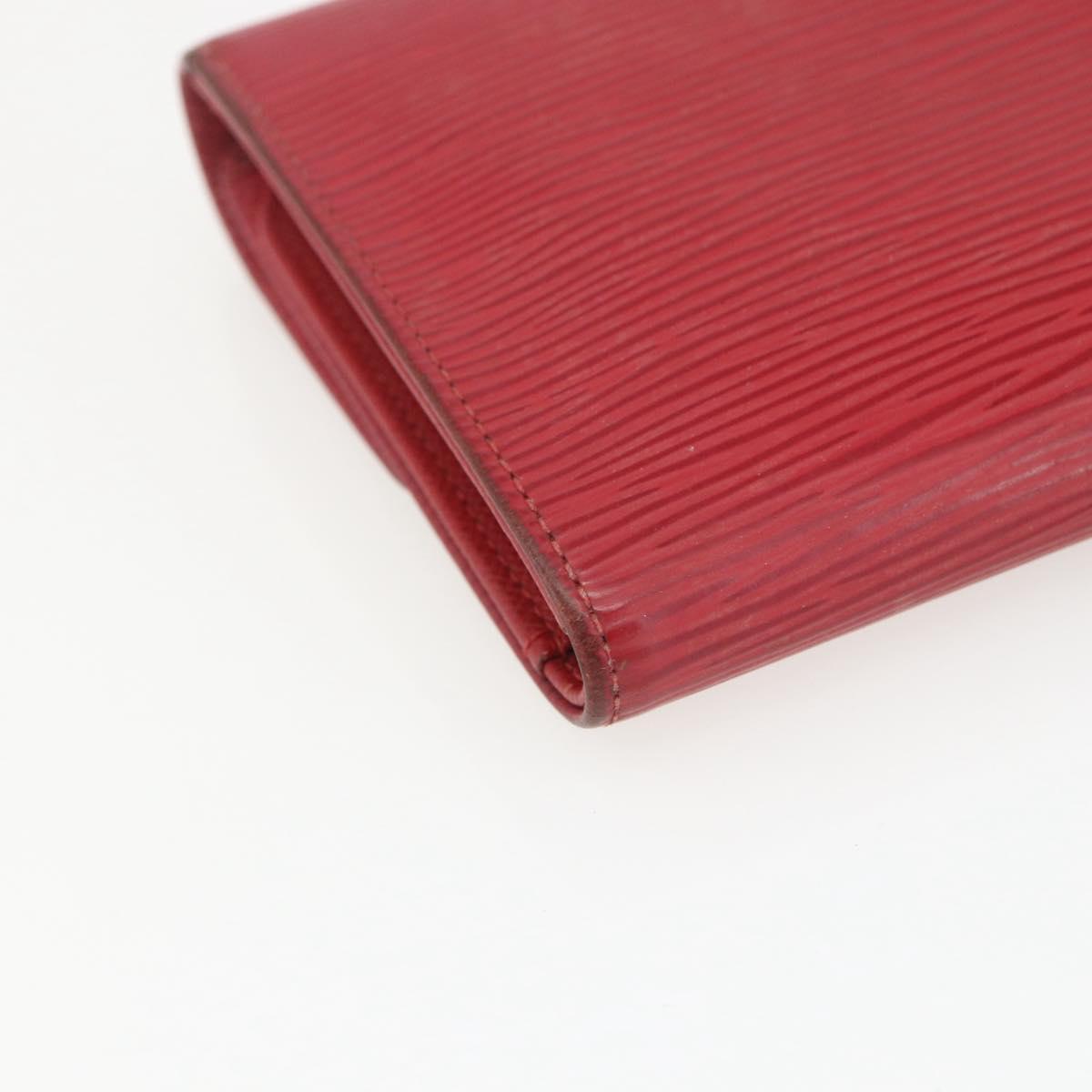 LOUIS VUITTON Epi Porte TresorEtui Papie Wallet Red M63717 LV Auth 157522A