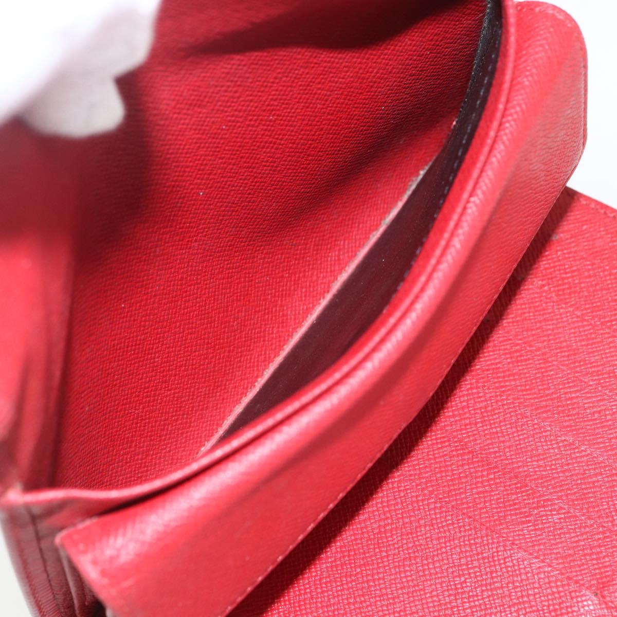 LOUIS VUITTON Epi Porte TresorEtui Papie Wallet Red M63717 LV Auth 157522A