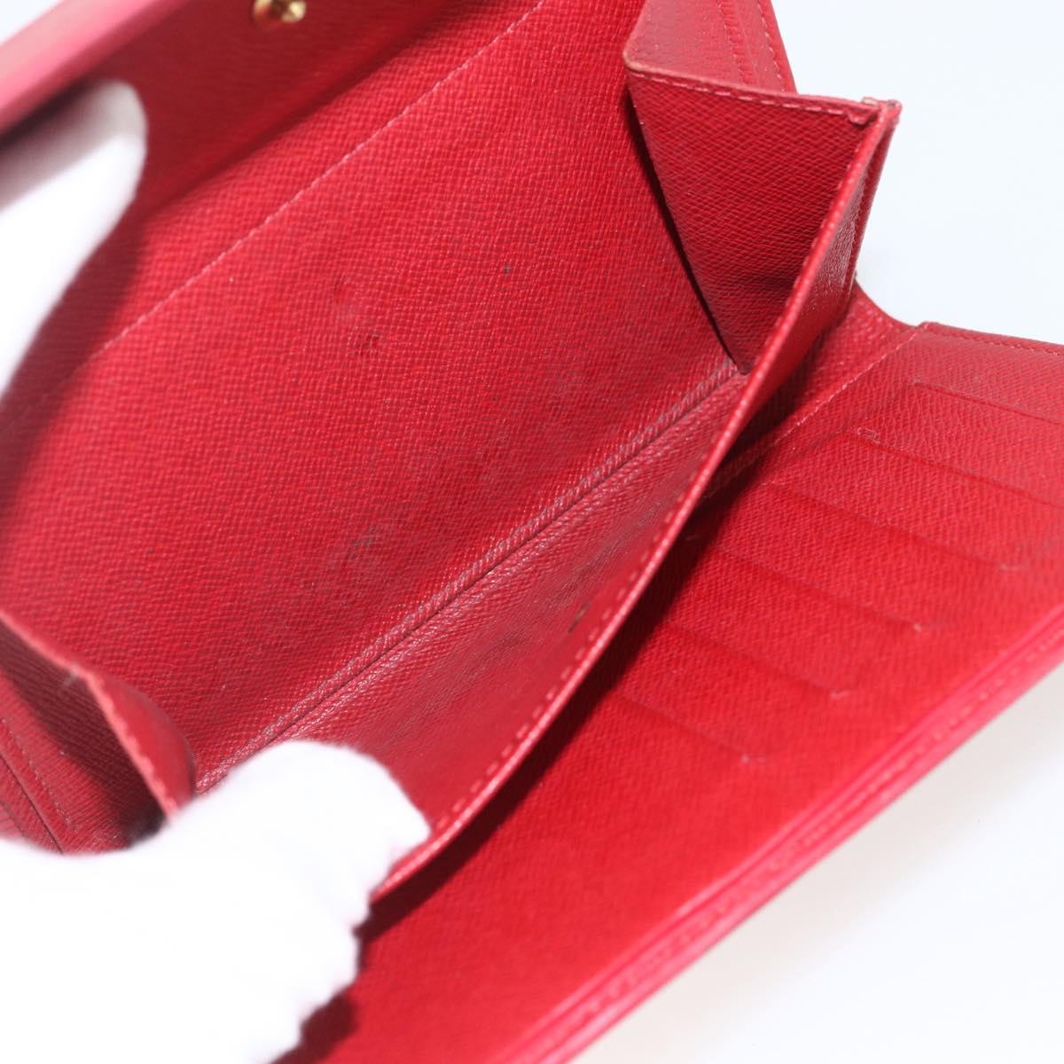 LOUIS VUITTON Epi Porte TresorEtui Papie Wallet Red M63717 LV Auth 157522A