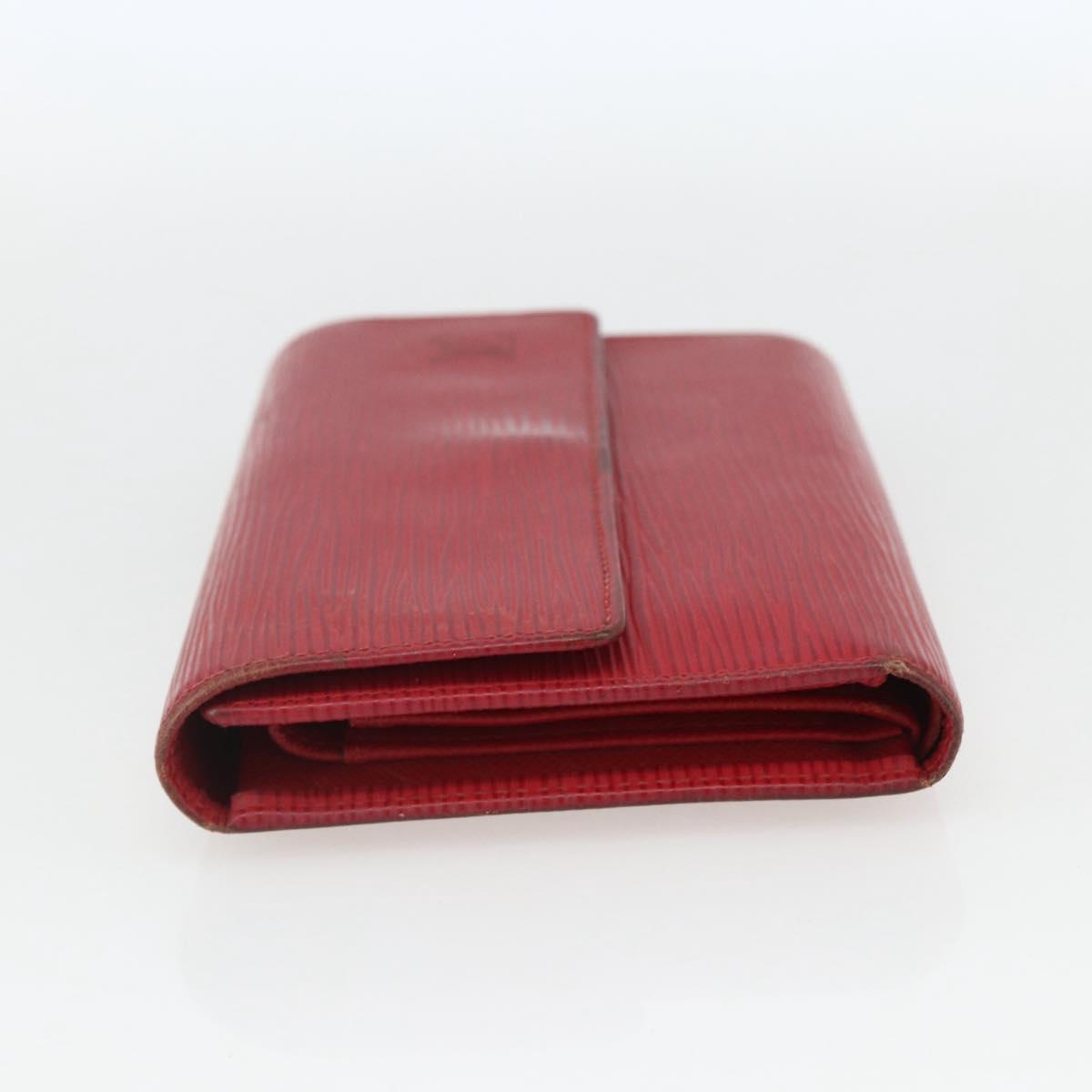 LOUIS VUITTON Epi Porte TresorEtui Papie Wallet Red M63717 LV Auth 157522A