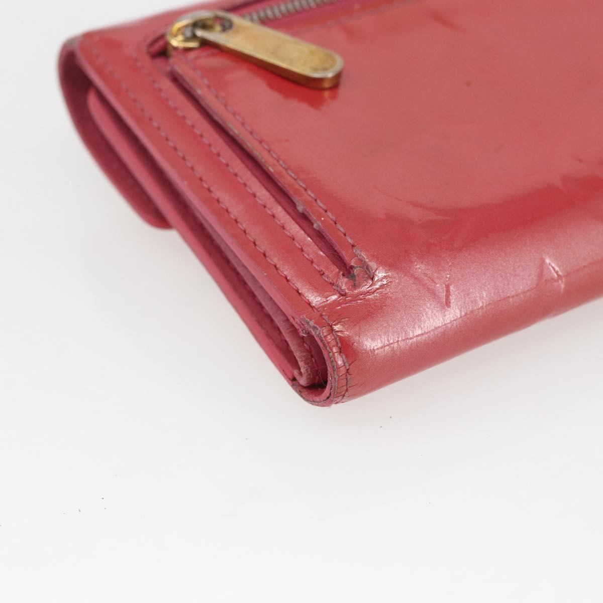 LOUIS VUITTON Vernis Portefeuille Koala Wallet Fusha Pink M91979 LV Auth 157523