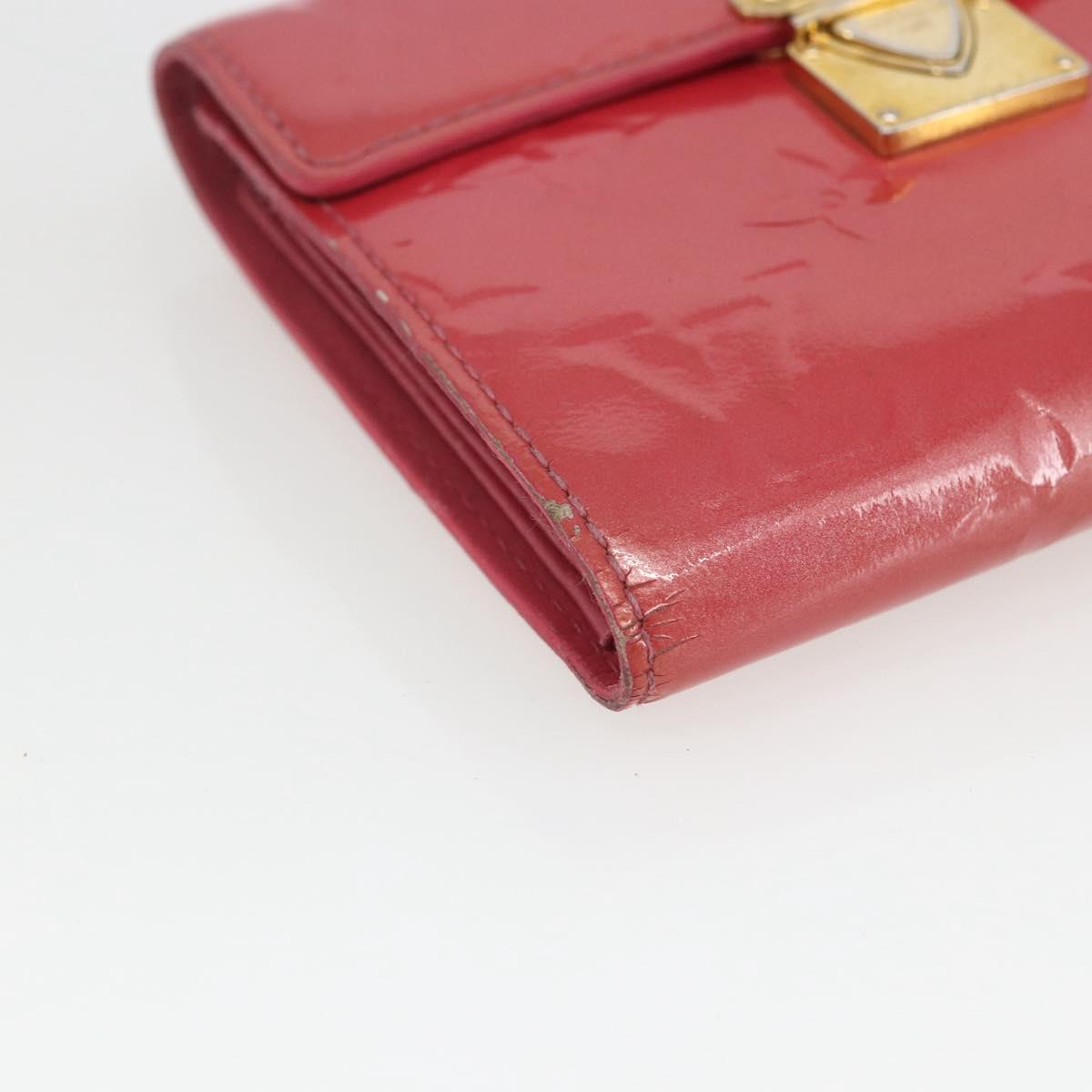 LOUIS VUITTON Vernis Portefeuille Koala Wallet Fusha Pink M91979 LV Auth 157523