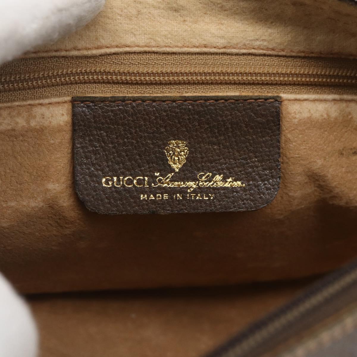 GUCCI GG Supreme Web Sherry Line Bag PVC Beige Gold 89 02 054 Auth 157528