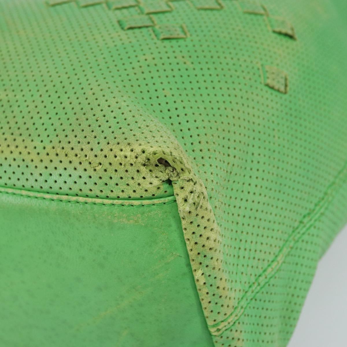 BOTTEGA VENETA INTRECCIATO Tote Bag Leather Green 131673 Auth 157536