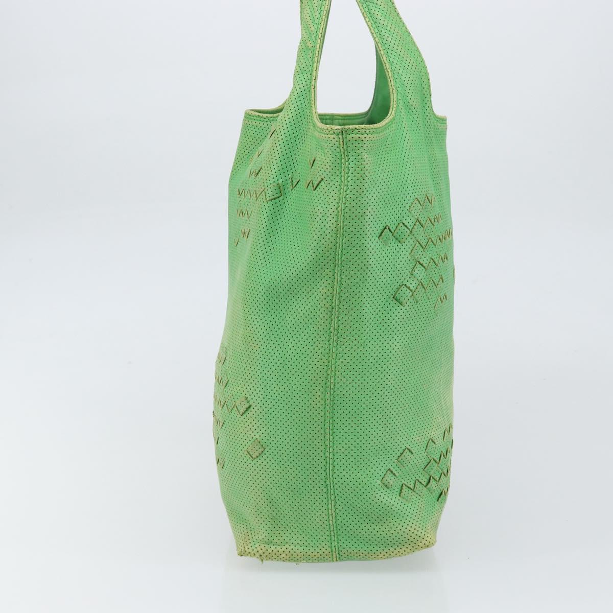 BOTTEGA VENETA INTRECCIATO Tote Bag Leather Green 131673 Auth 157536