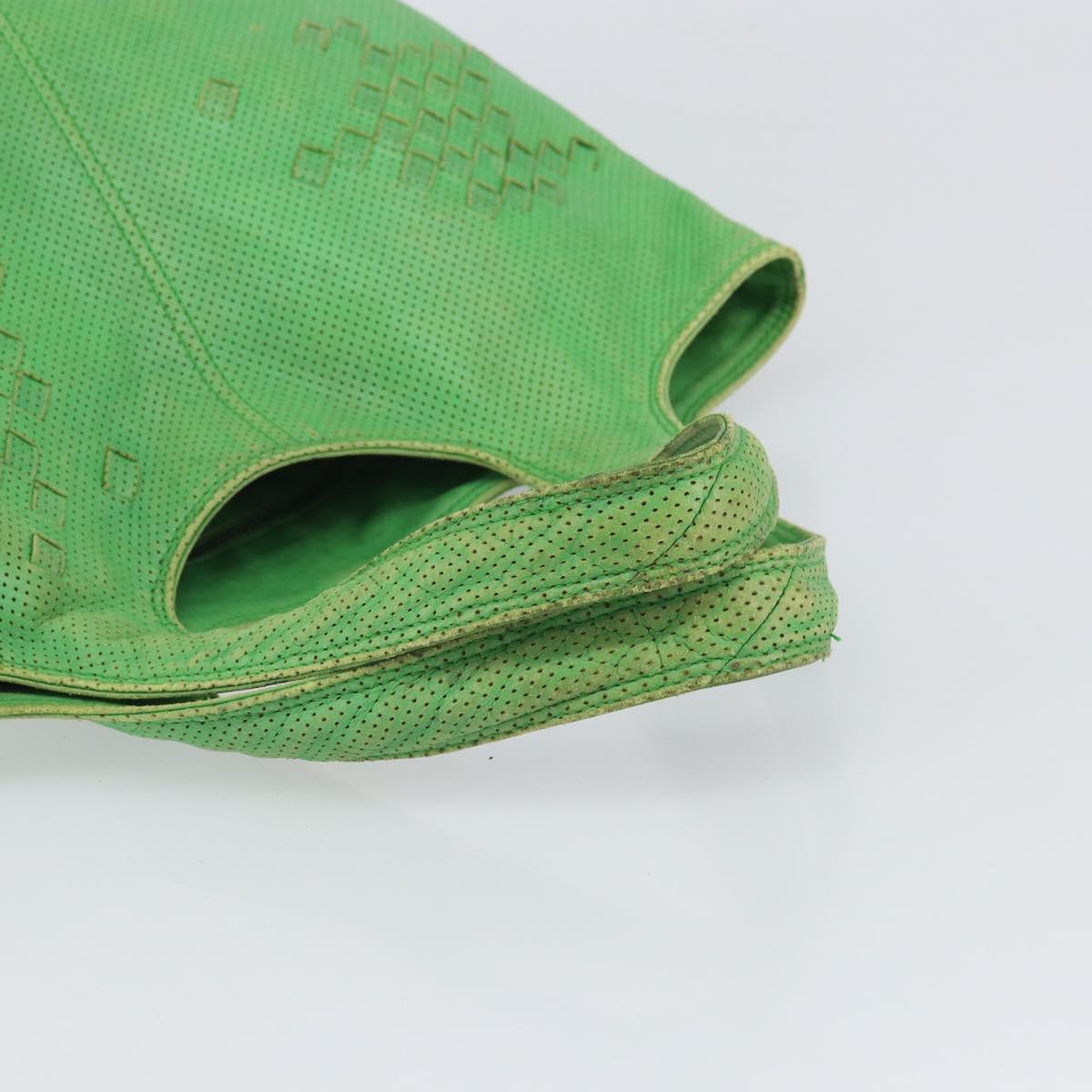 BOTTEGA VENETA INTRECCIATO Tote Bag Leather Green 131673 Auth 157536