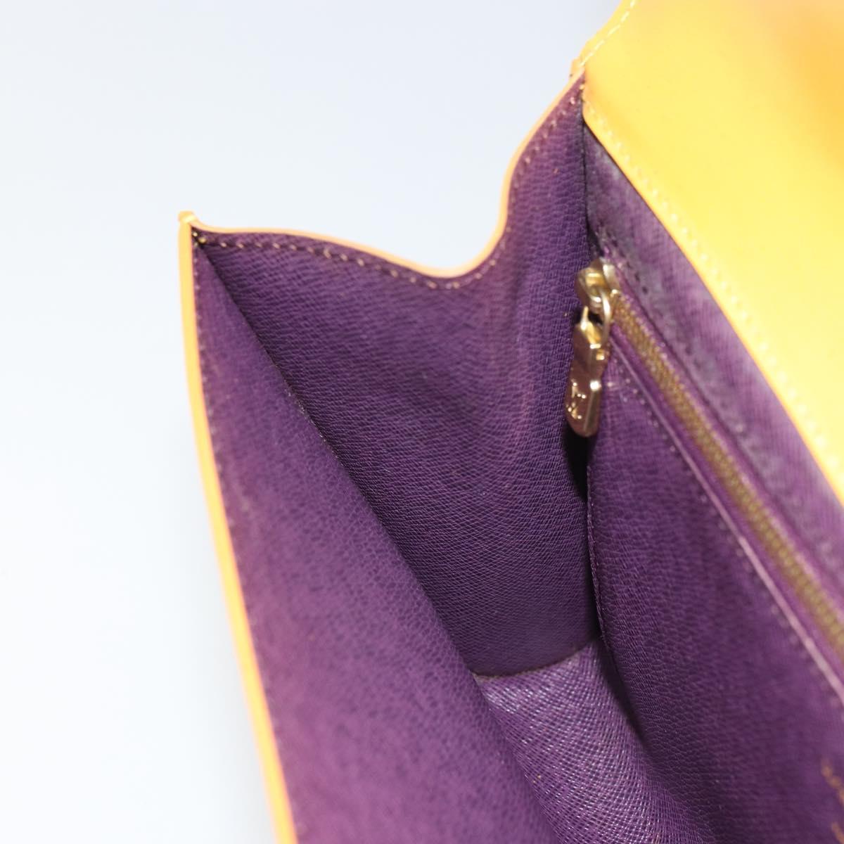LOUIS VUITTON Epi Art Deco Clutch Bag Yellow M52639 LV Auth 157540