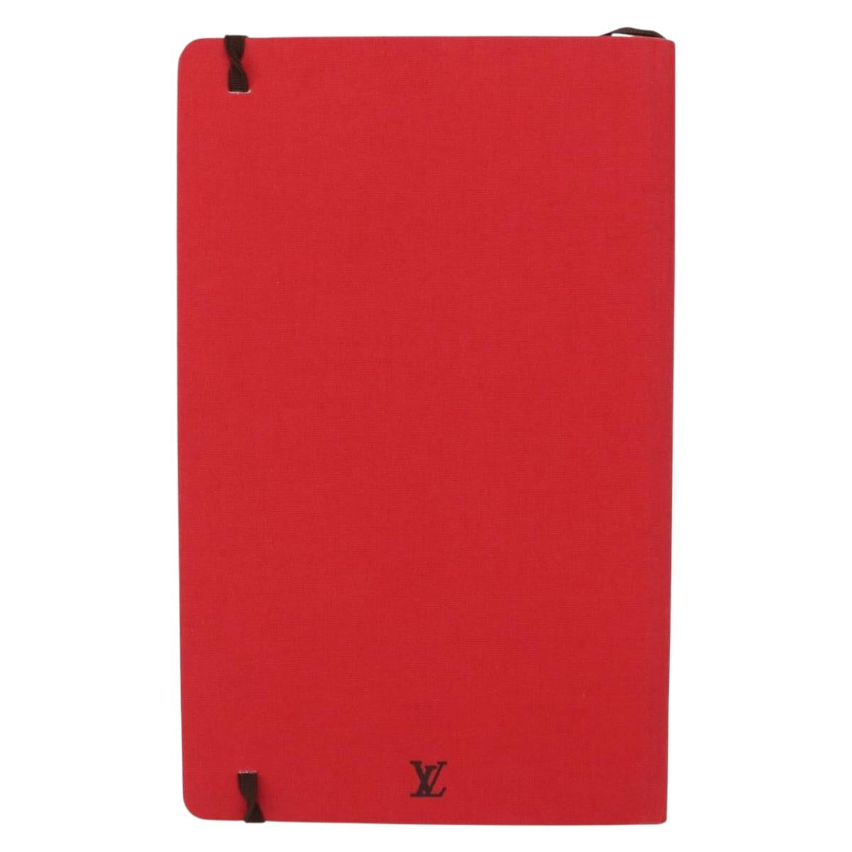 LOUIS VUITTON Notebook MN Planner Canvas Red GI1186 LV Auth 157547
