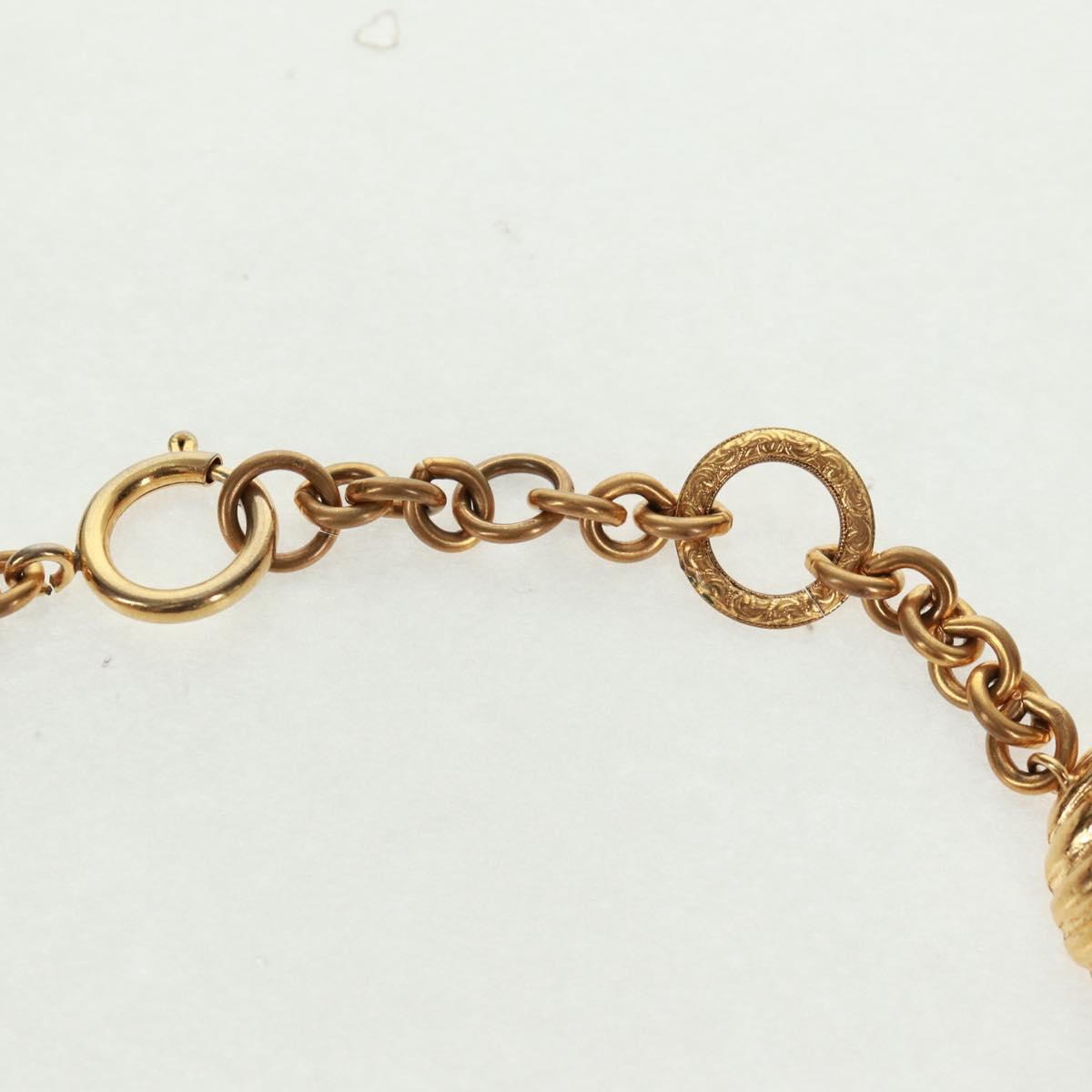 CHANEL Necklace metal Gold CC Auth 157548SAV