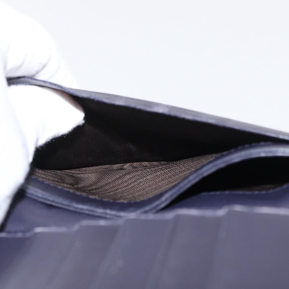BOTTEGA VENETA INTRECCIATO Long Wallet Leather Black Auth 157551