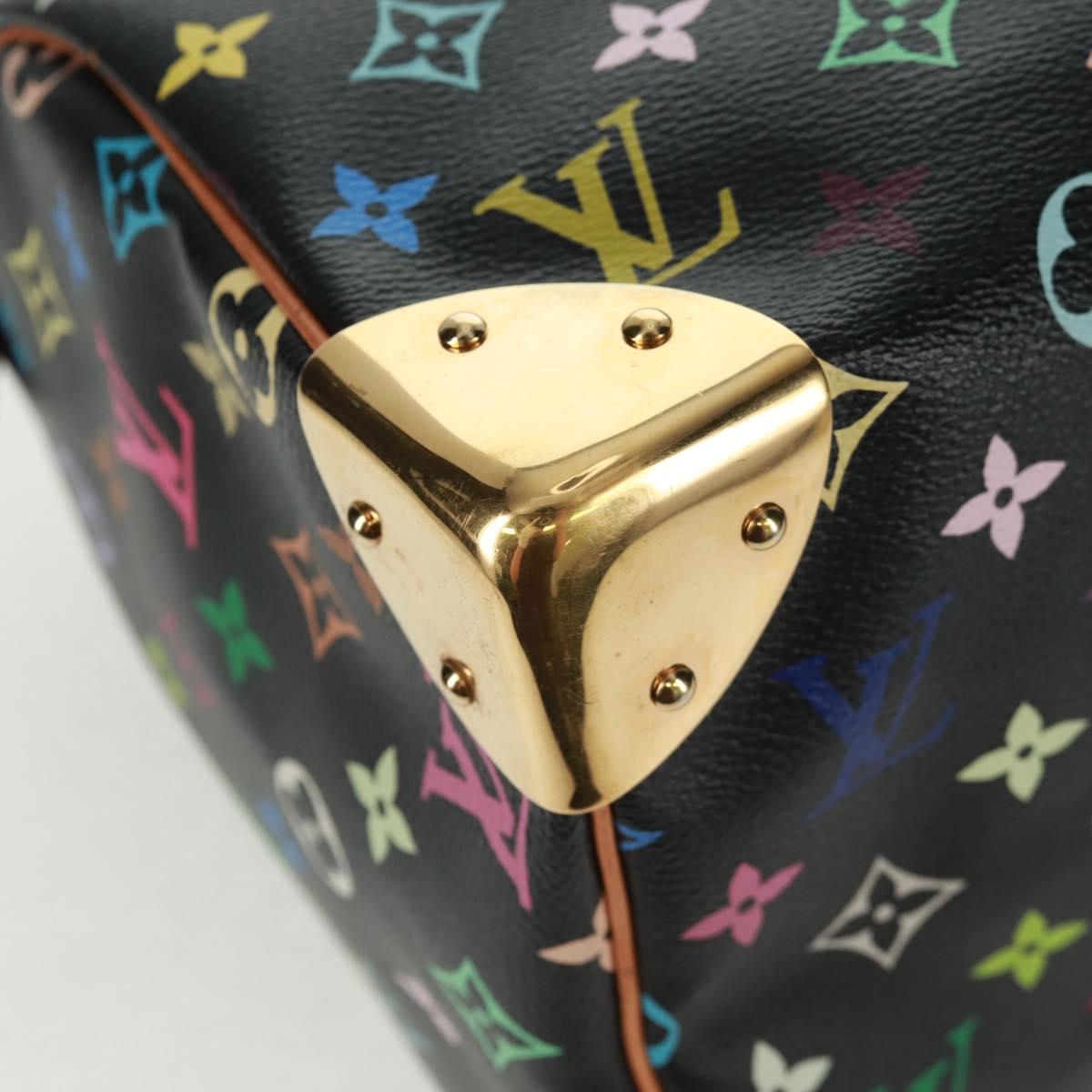 LOUIS VUITTON Monogram Multicolor Speedy 30 Hand Bag Black M92642 Auth 157571SM