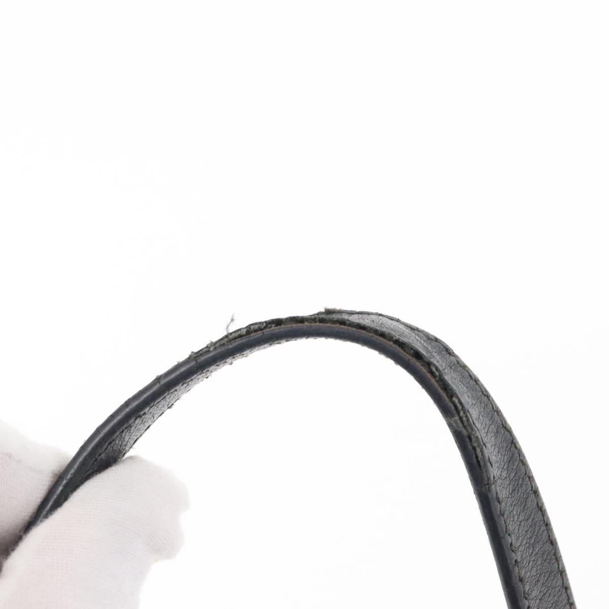 PRADA Tote Bag Nylon Black Gold Auth 157581