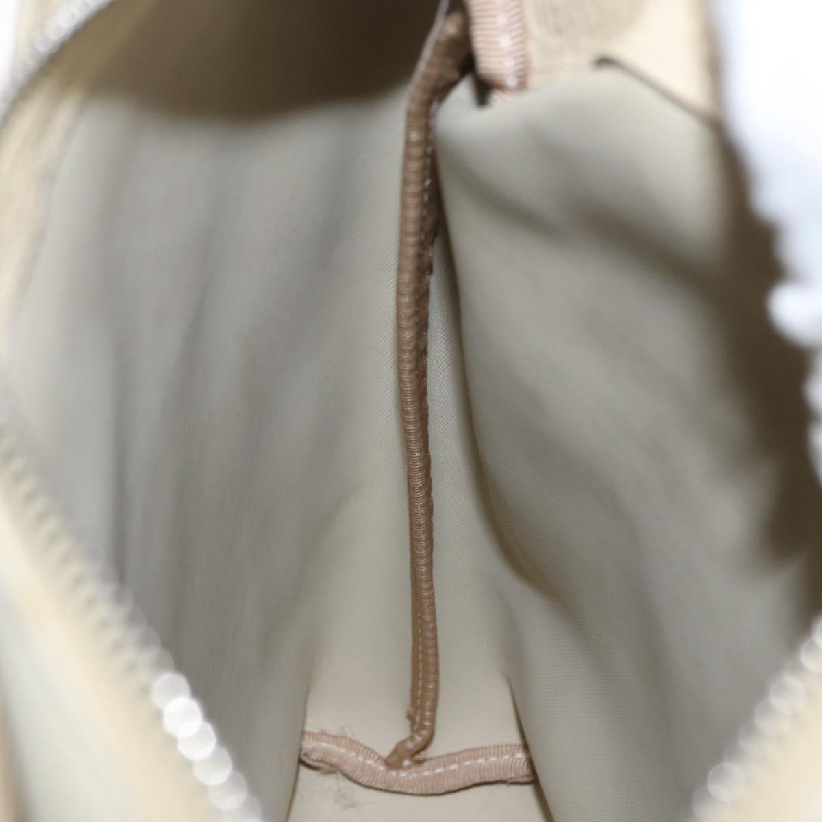 LOEWE Shoulder Bag Leather White Silver Auth 157588