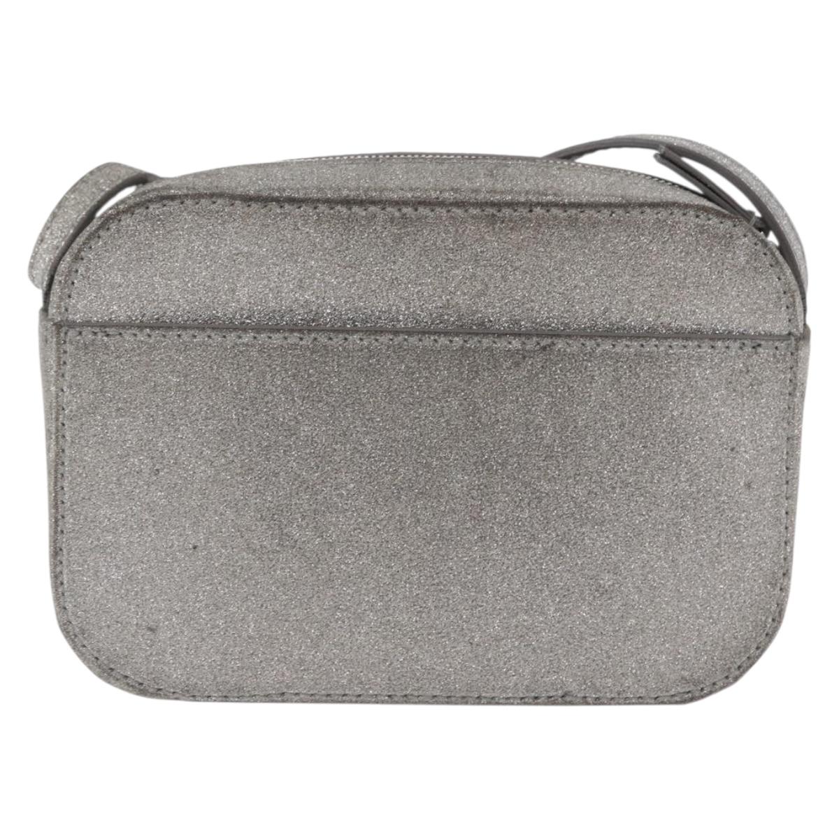 BALENCIAGA Everyday Camera Bag XS Shoulder Bag Leather Silver 552372 Auth 157590