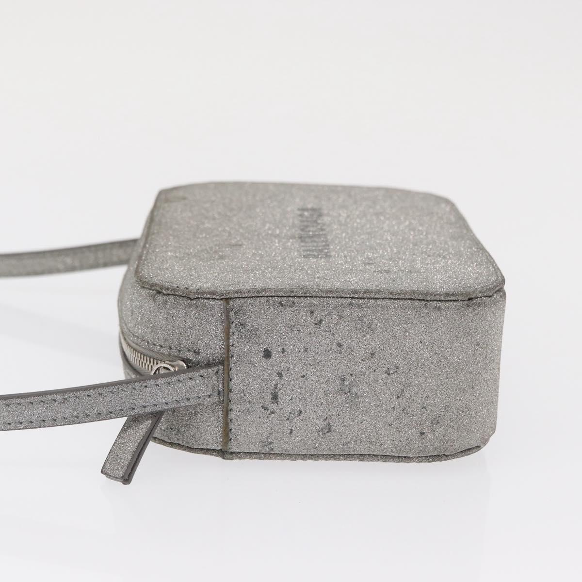 BALENCIAGA Everyday Camera Bag XS Shoulder Bag Leather Silver 552372 Auth 157590