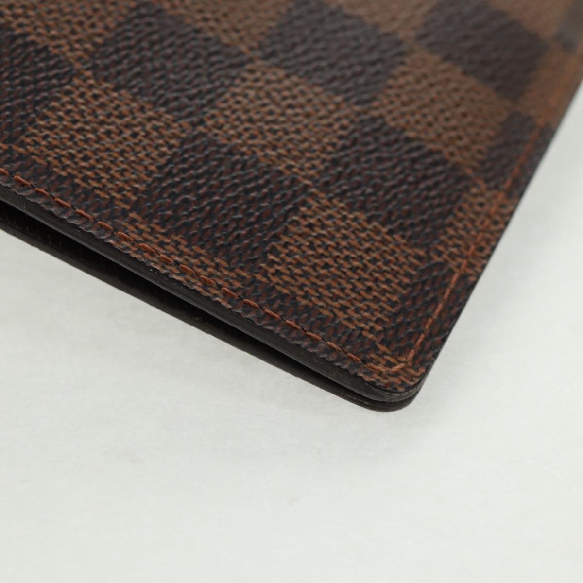 LOUIS VUITTON Damier Ebene Agenda Poche Note Cover R20703 LV Auth 157594V