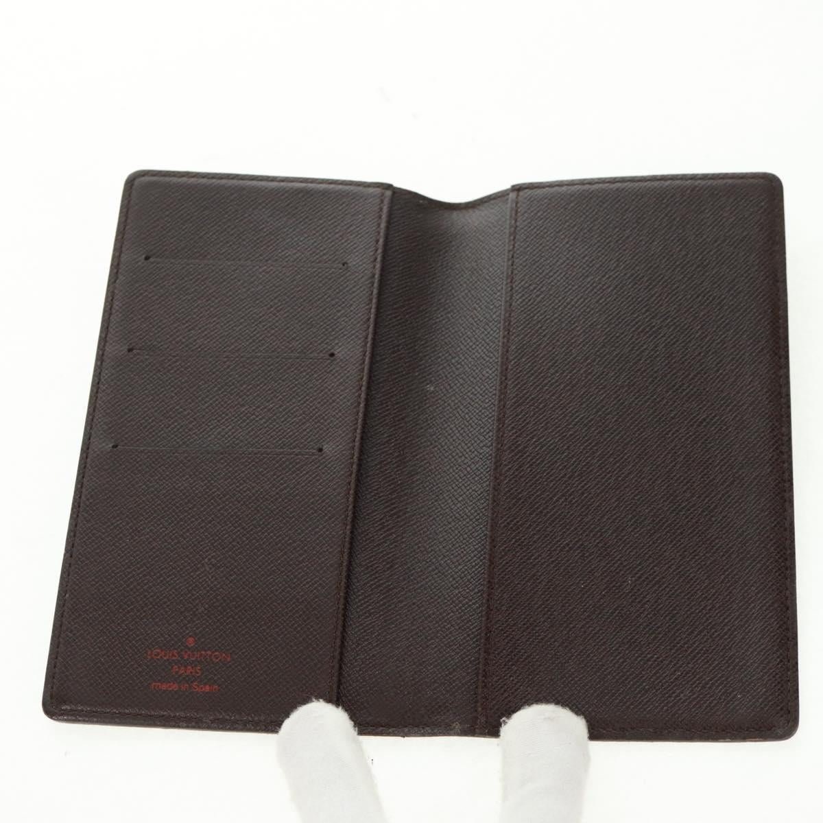 LOUIS VUITTON Damier Ebene Agenda Poche Note Cover R20703 LV Auth 157594V