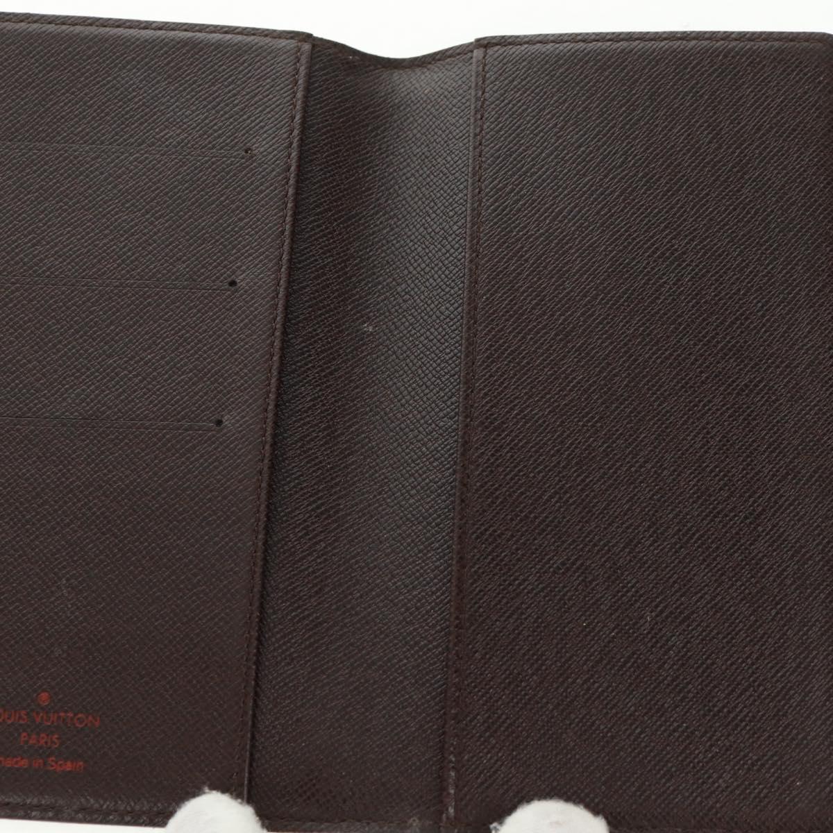 LOUIS VUITTON Damier Ebene Agenda Poche Note Cover R20703 LV Auth 157594V