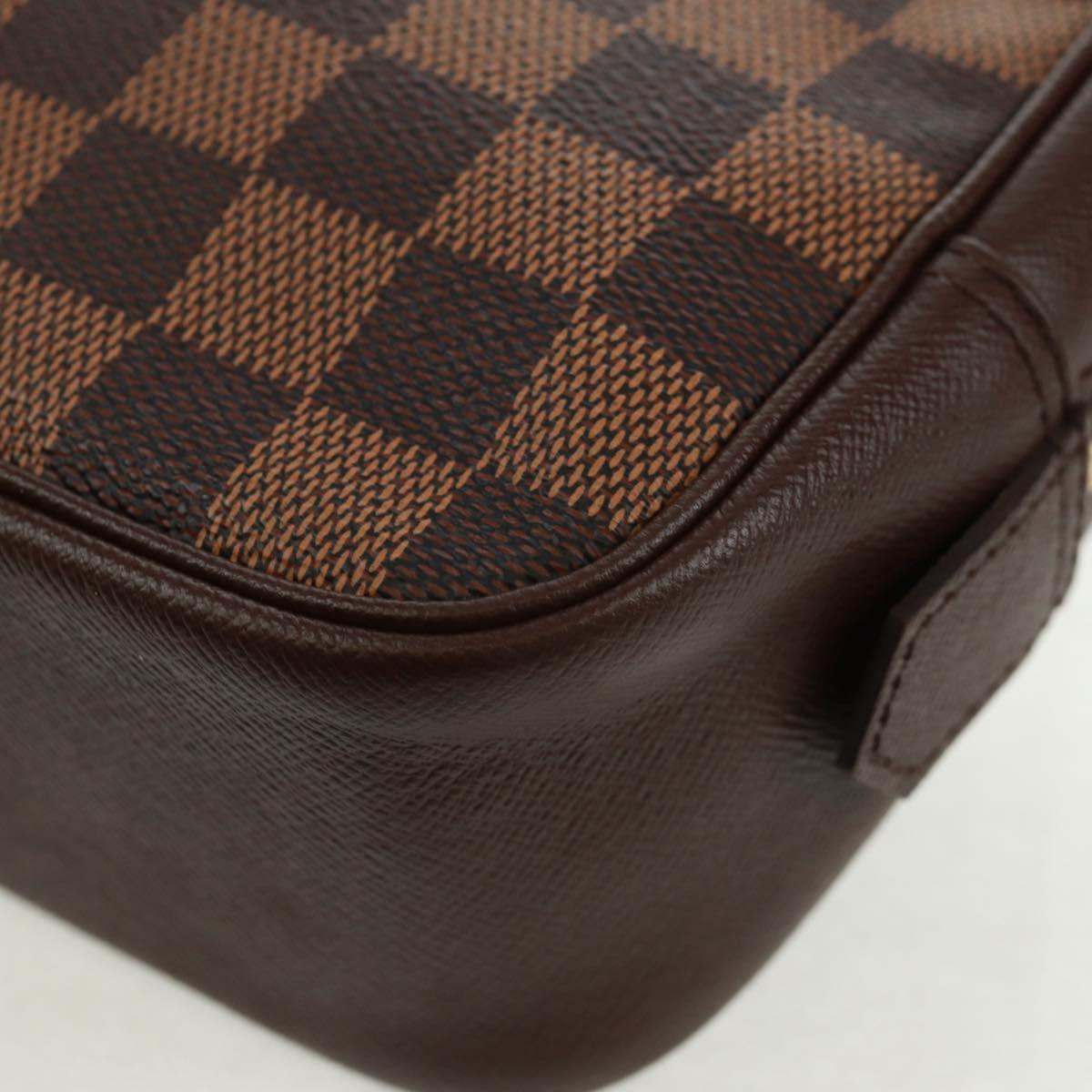 LOUIS VUITTON Damier Ebene Trousse Toilette 25 Clutch Bag N47624 LV Auth 157599V