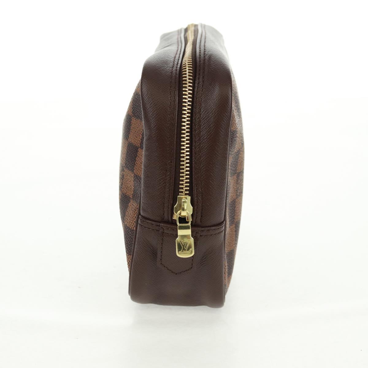 LOUIS VUITTON Damier Ebene Trousse Toilette 25 Clutch Bag N47624 LV Auth 157599V