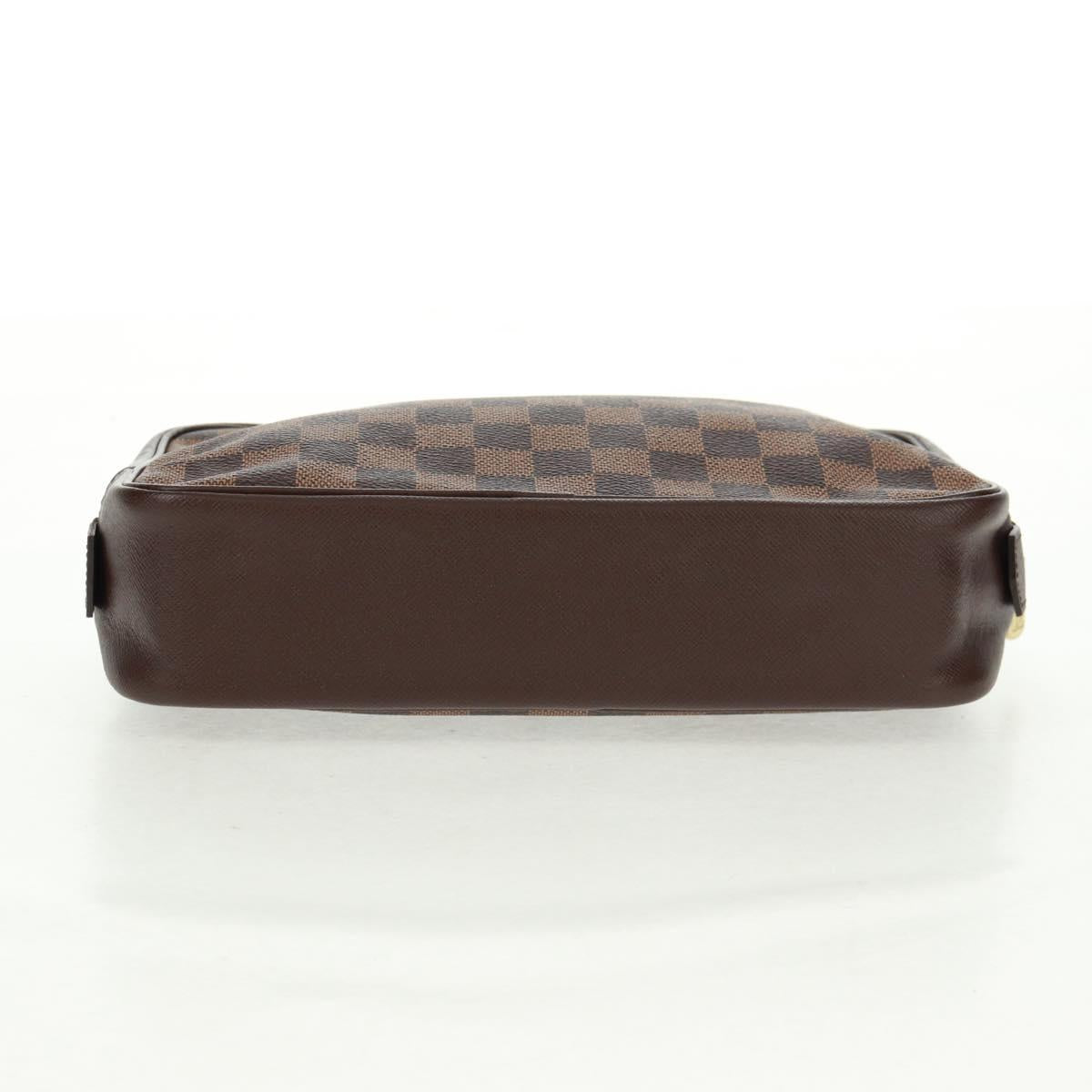 LOUIS VUITTON Damier Ebene Trousse Toilette 25 Clutch Bag N47624 LV Auth 157599V