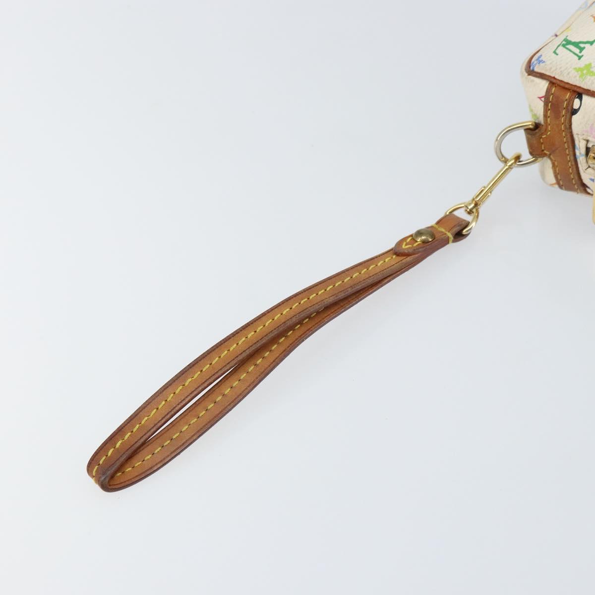 LOUIS VUITTON Monogram Multicolor Trousse Wapity Pouch White M58033 Auth 157605