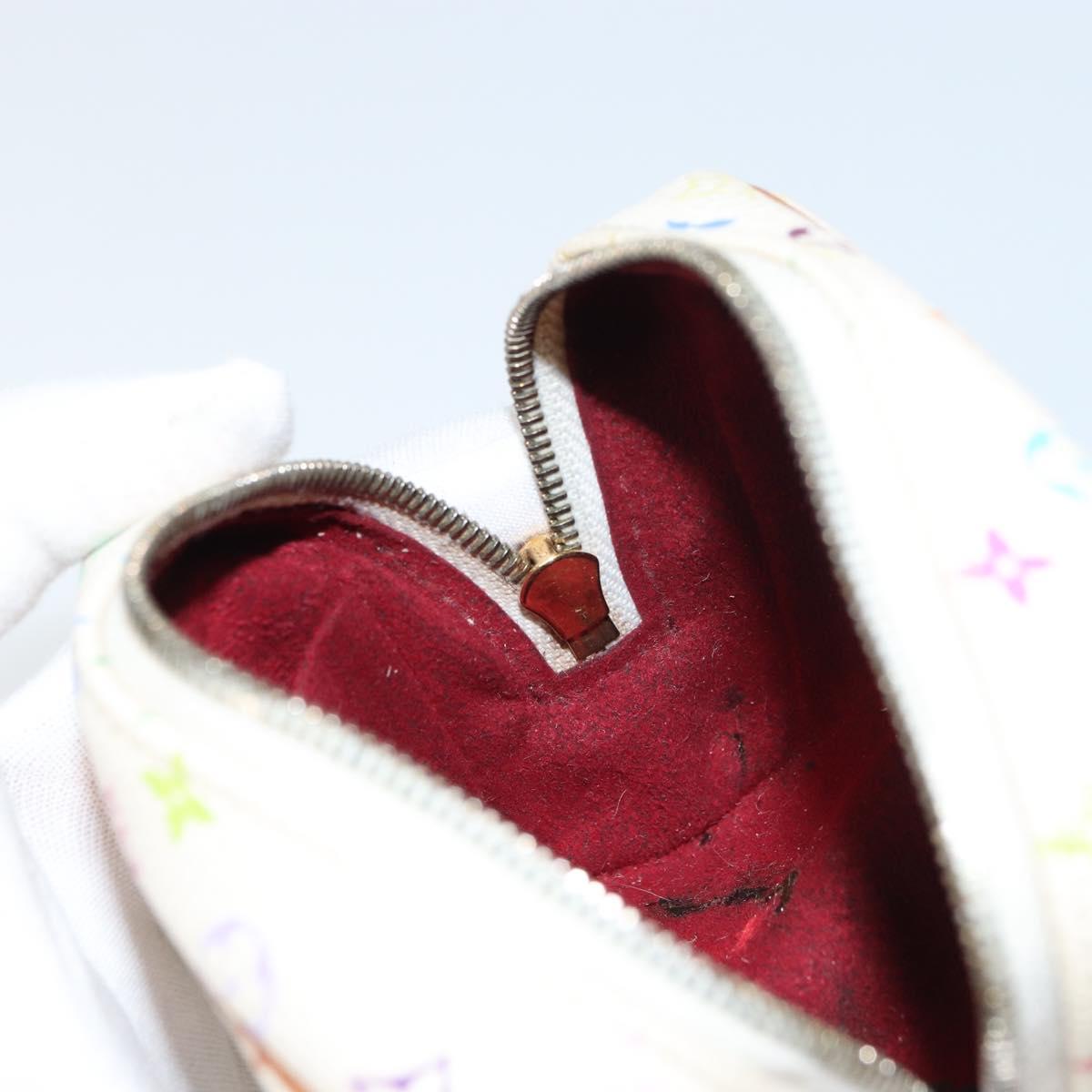 LOUIS VUITTON Monogram Multicolor Trousse Wapity Pouch White M58033 Auth 157605