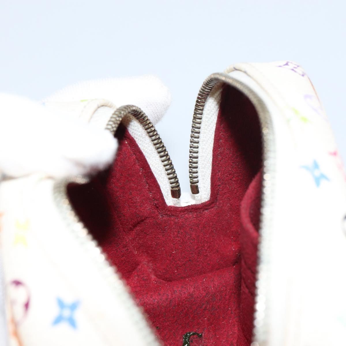 LOUIS VUITTON Monogram Multicolor Trousse Wapity Pouch White M58033 Auth 157605