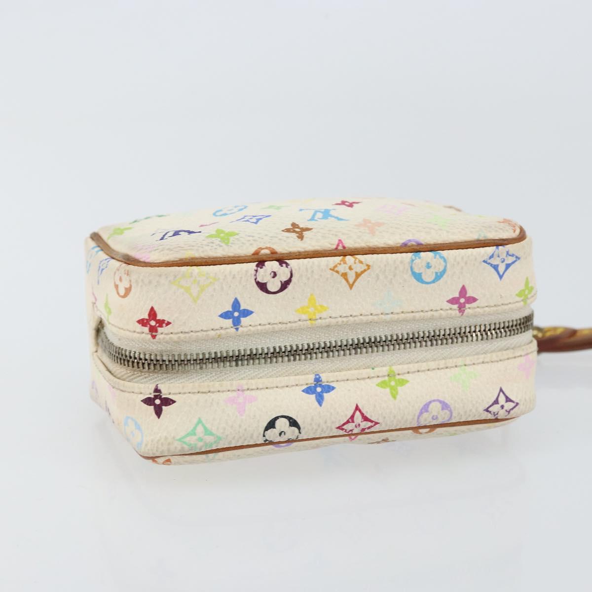 LOUIS VUITTON Monogram Multicolor Trousse Wapity Pouch White M58033 Auth 157605