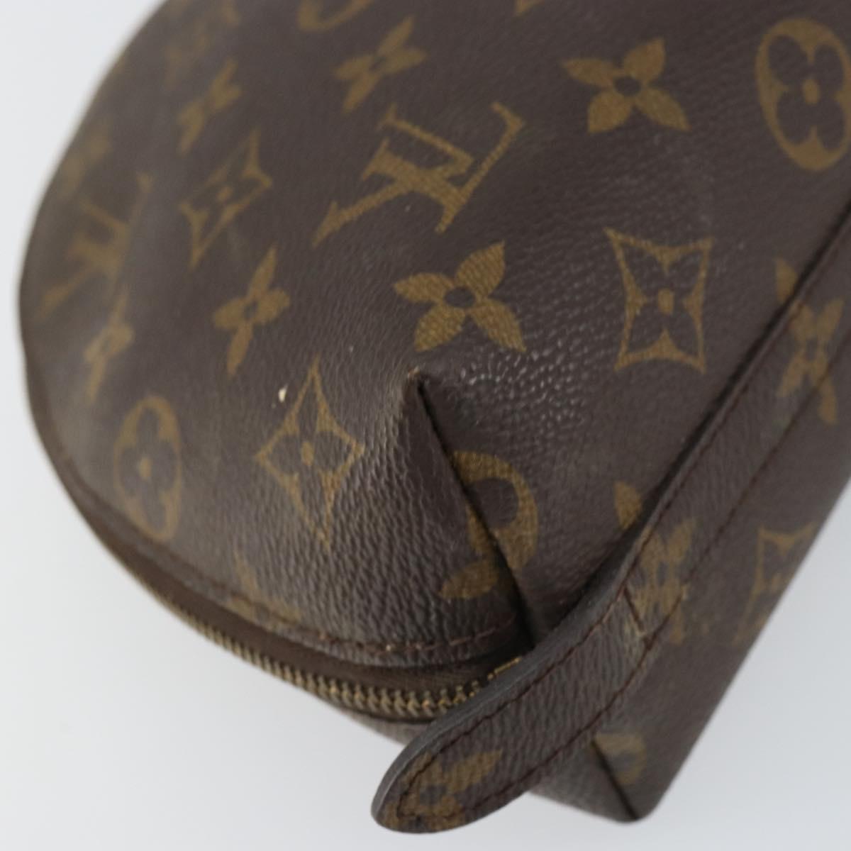 LOUIS VUITTON Monogram Trousse Demi Ronde Cosmetic Pouch M47520 LV Auth 157606
