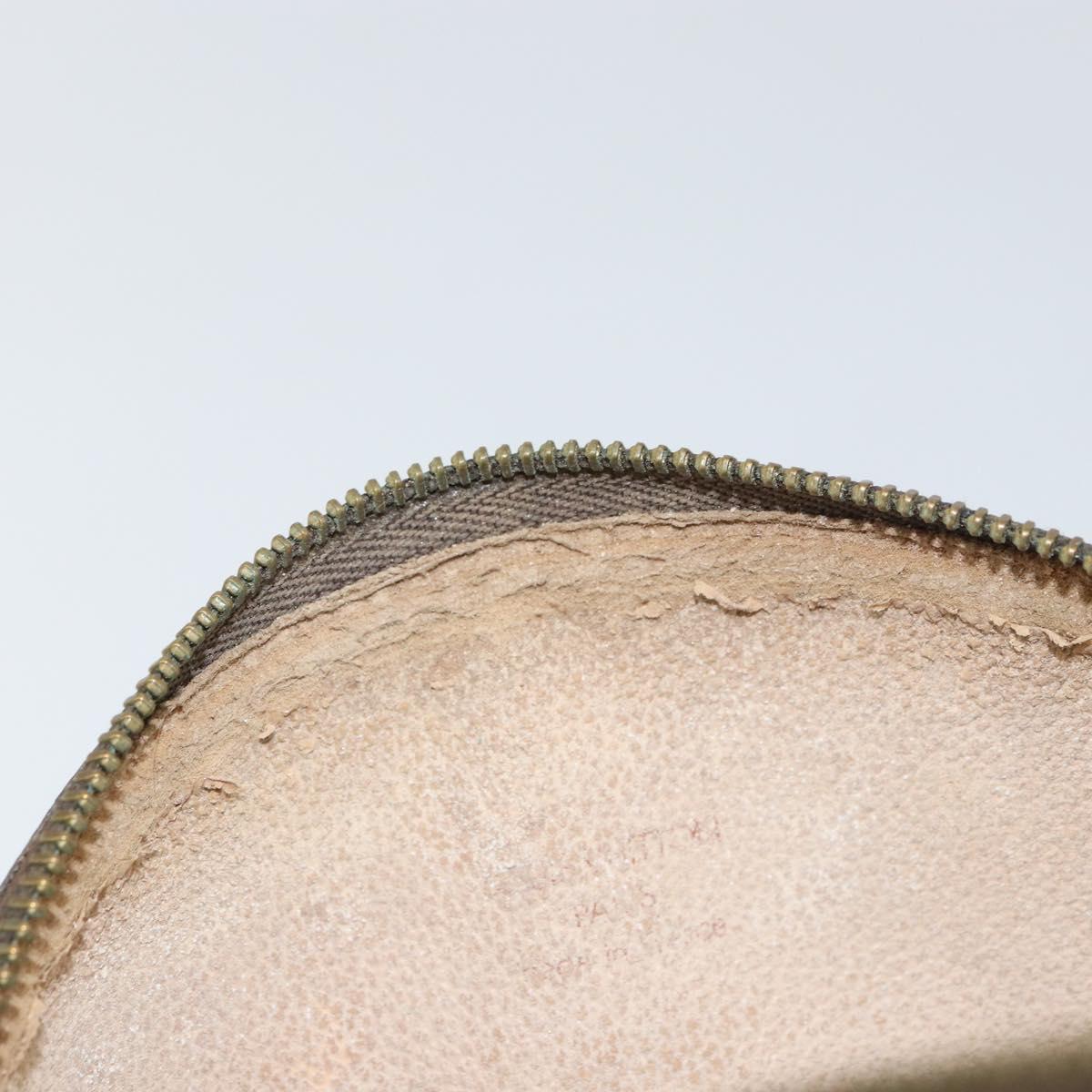 LOUIS VUITTON Monogram Trousse Demi Ronde Cosmetic Pouch M47520 LV Auth 157606