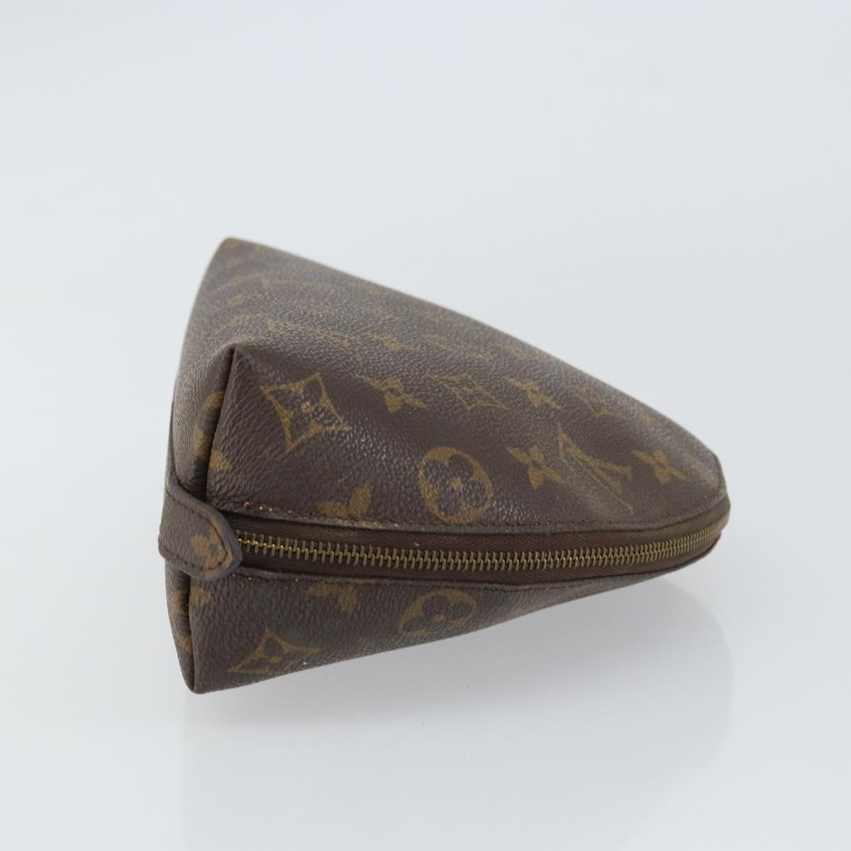 LOUIS VUITTON Monogram Trousse Demi Ronde Cosmetic Pouch M47520 LV Auth 157606