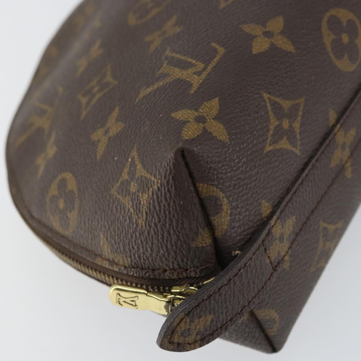 LOUIS VUITTON Monogram Trousse Demi Ronde Cosmetic Pouch M47520 LV Auth 157606