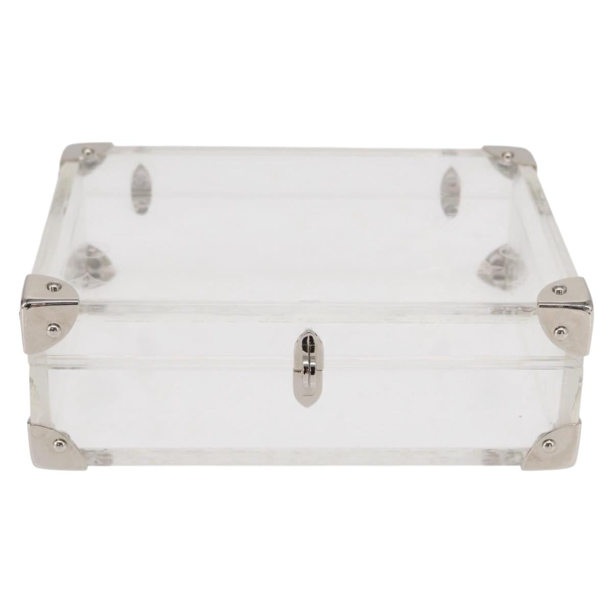 LOUIS VUITTON Monogram Love Message Mini Trunk Plastic Clear M99079 Auth 157612V
