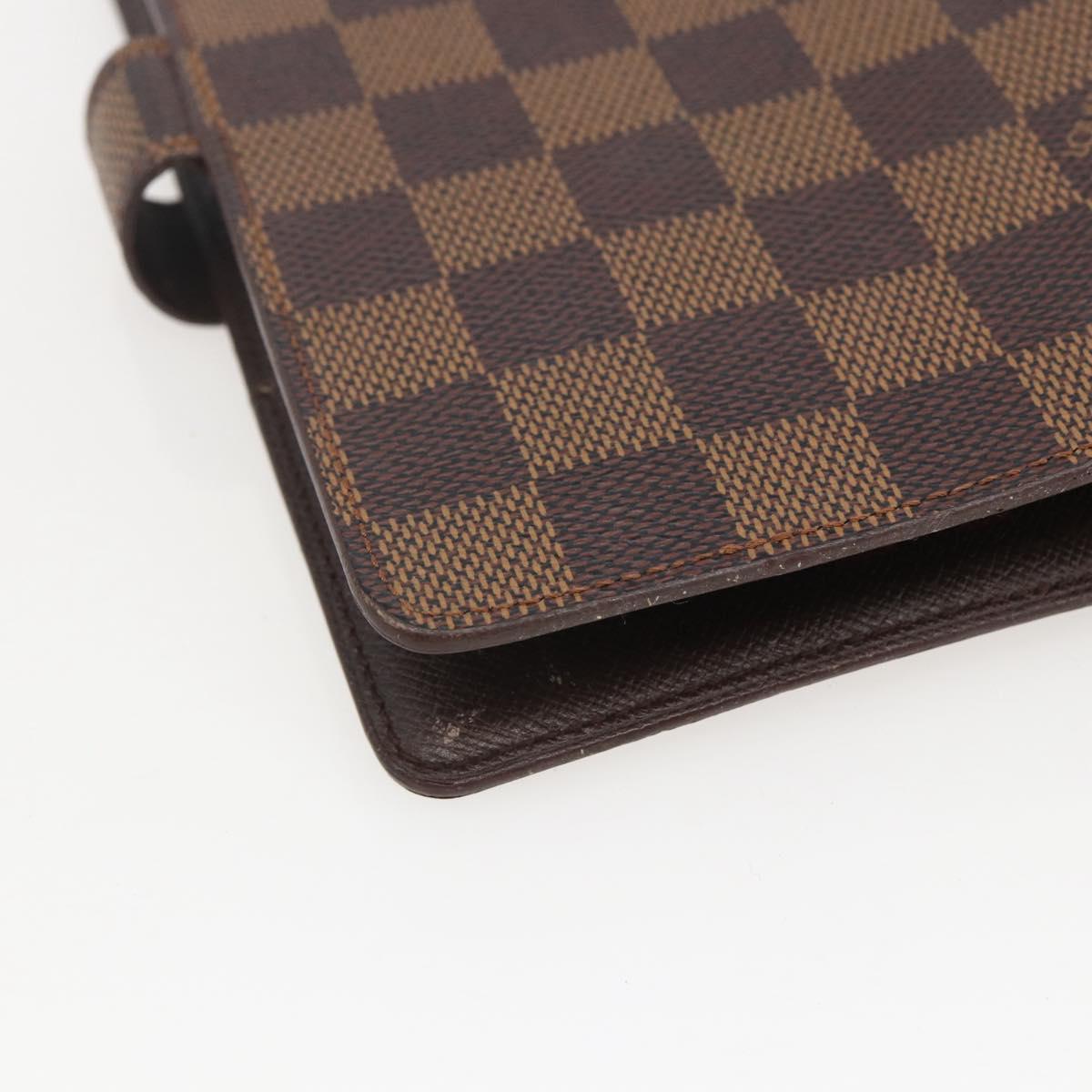 LOUIS VUITTON Damier Ebene Agenda MM Day Planner Cover R20240 LV Auth 157613