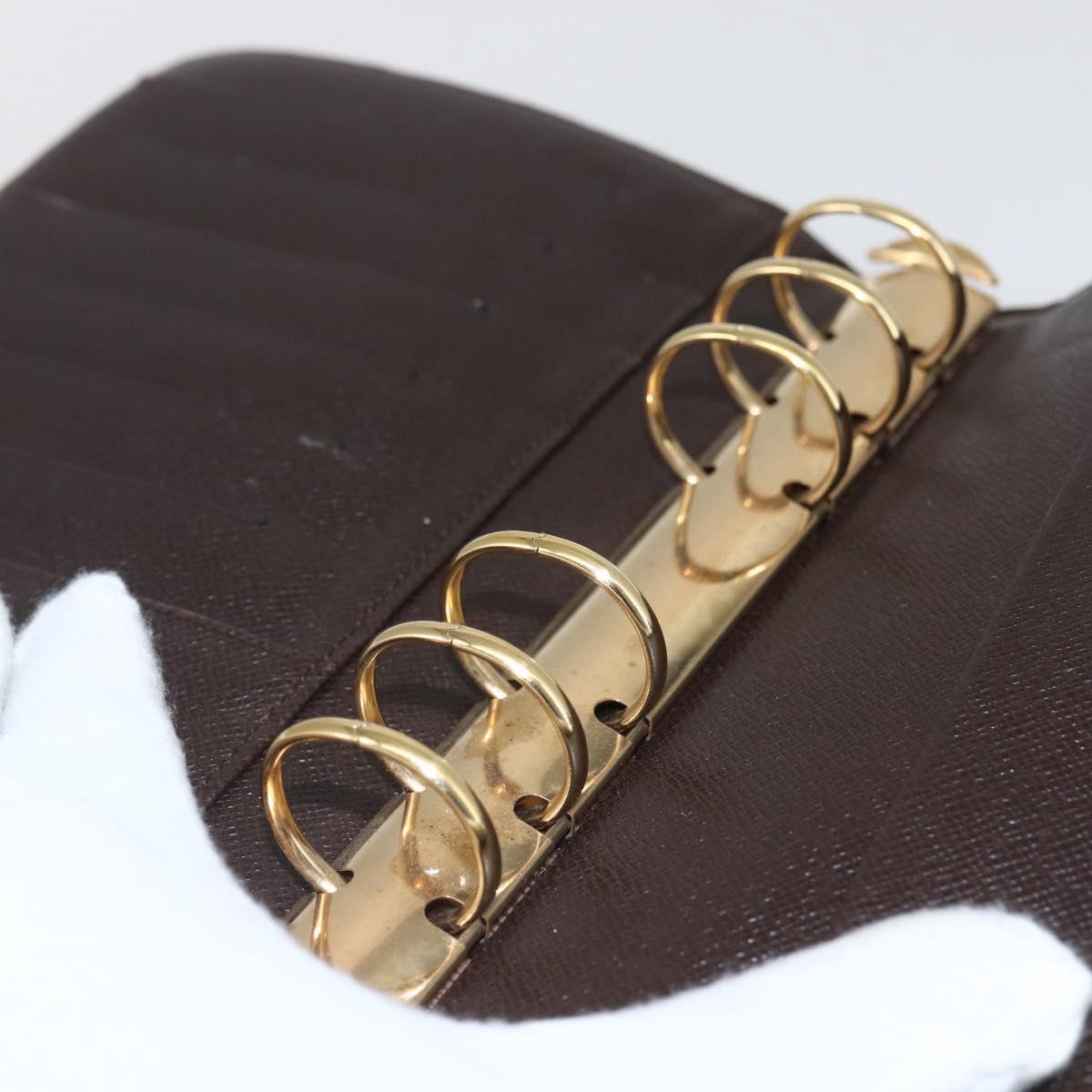 LOUIS VUITTON Damier Ebene Agenda MM Day Planner Cover R20240 LV Auth 157613