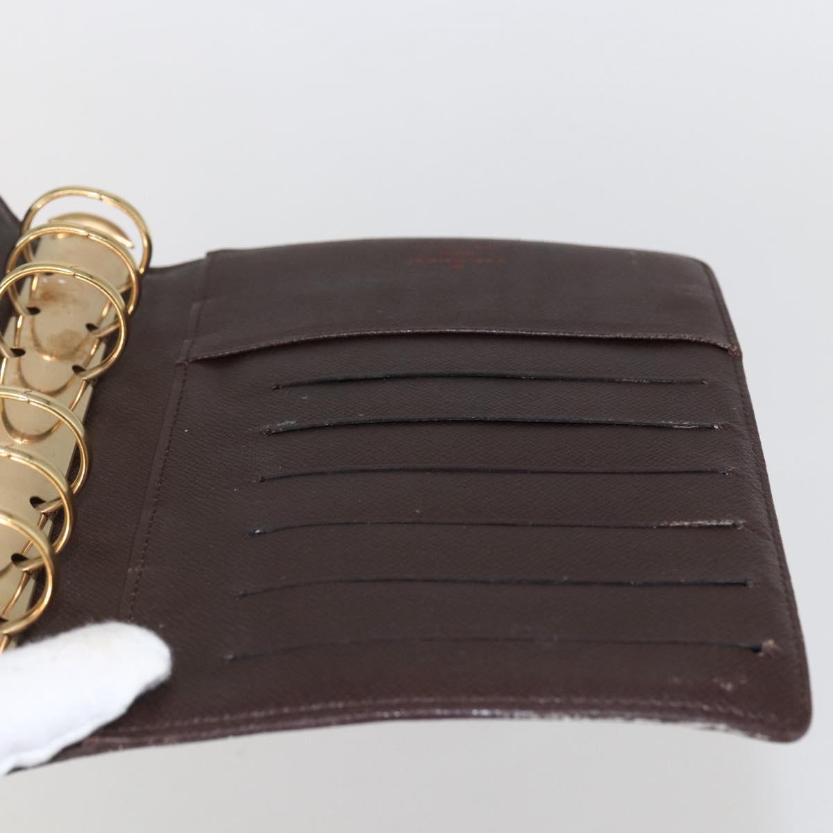 LOUIS VUITTON Damier Ebene Agenda MM Day Planner Cover R20240 LV Auth 157613