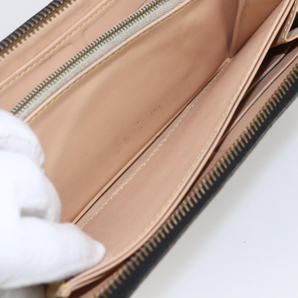 LOUIS VUITTON Monogram Multicolor Zippy Wallet Wallet Black M60243 Auth 157617