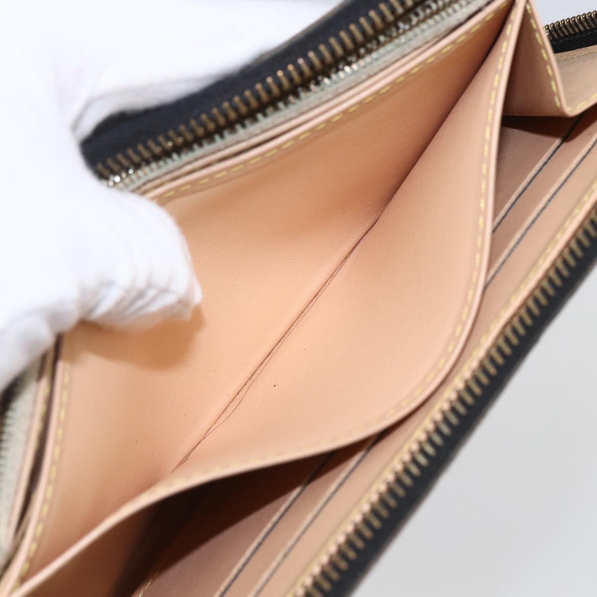 LOUIS VUITTON Monogram Multicolor Zippy Wallet Wallet Black M60243 Auth 157617