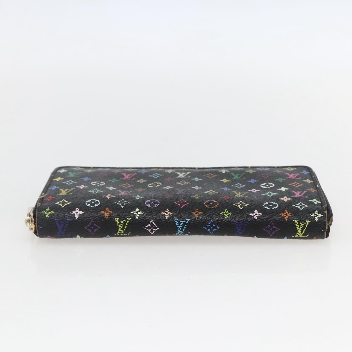 LOUIS VUITTON Monogram Multicolor Zippy Wallet Wallet Black M60243 Auth 157617