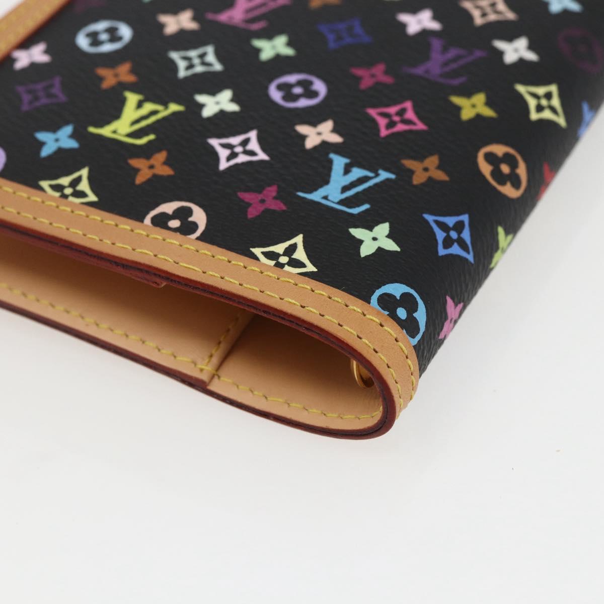 LOUIS VUITTON Multicolor Agenda PM Day Planner Cover Black R20895 Auth 157619SM