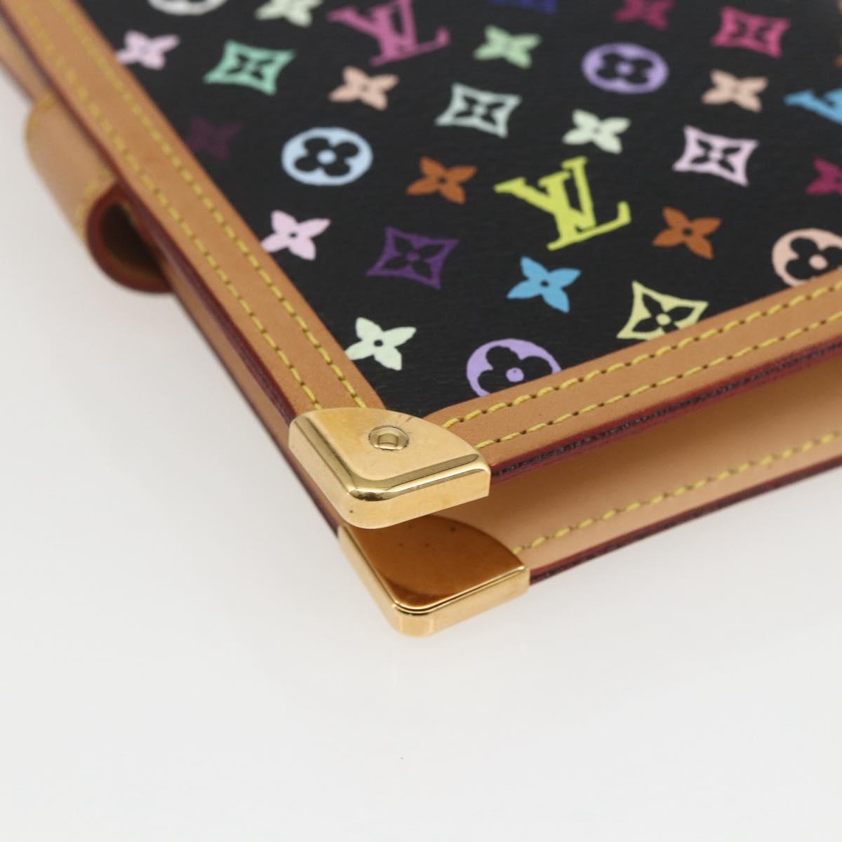 LOUIS VUITTON Multicolor Agenda PM Day Planner Cover Black R20895 Auth 157619SM