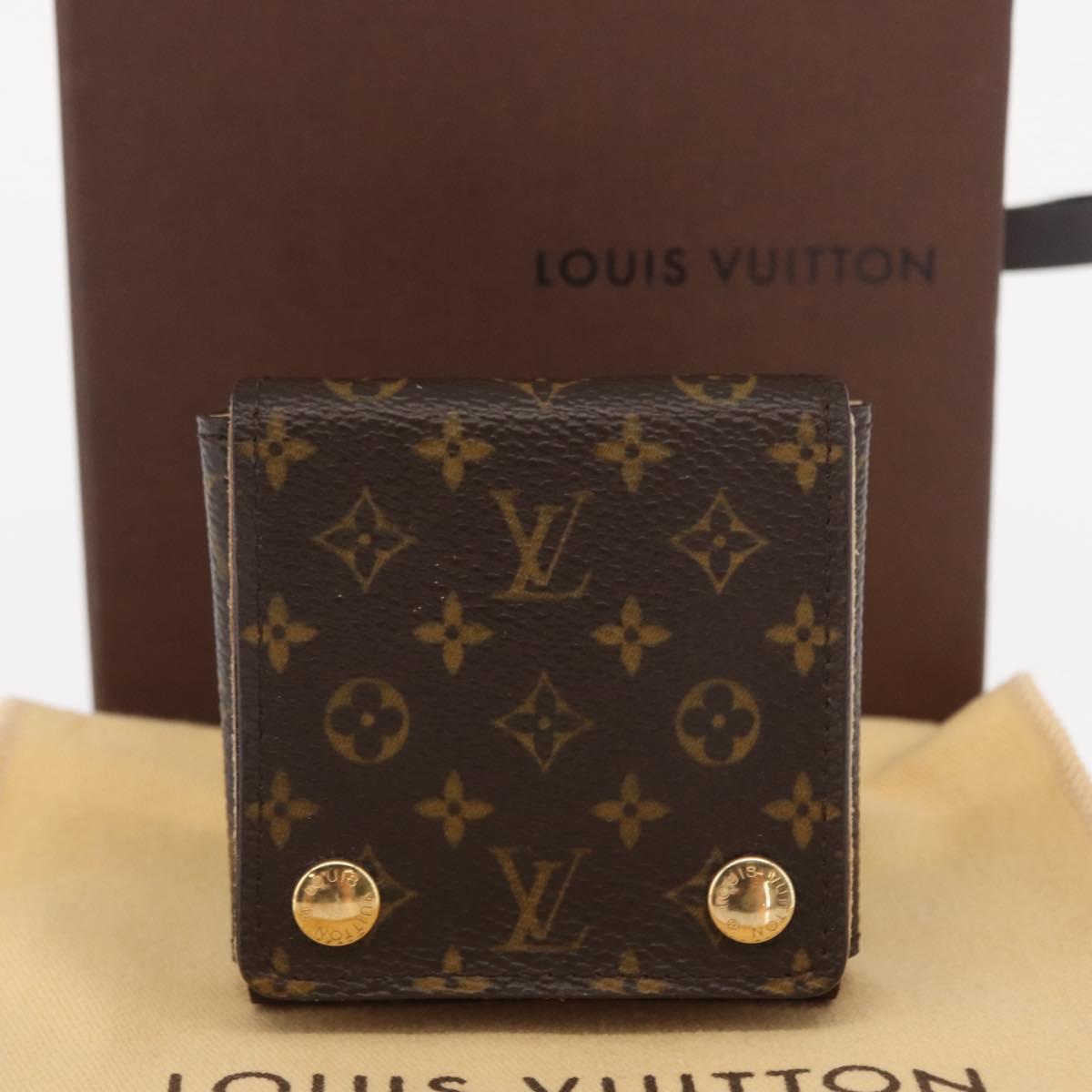 LOUIS VUITTON Monogram Jewelry Case Jewelry Box LV Auth 157621