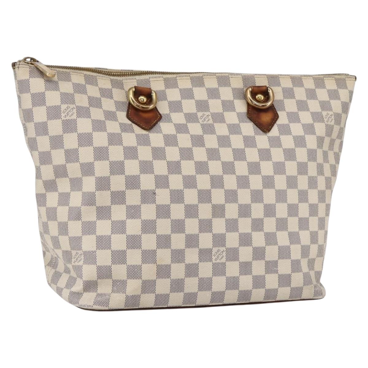 LOUIS VUITTON Damier Azur Saleya MM Tote Bag N51185 LV Auth 157637