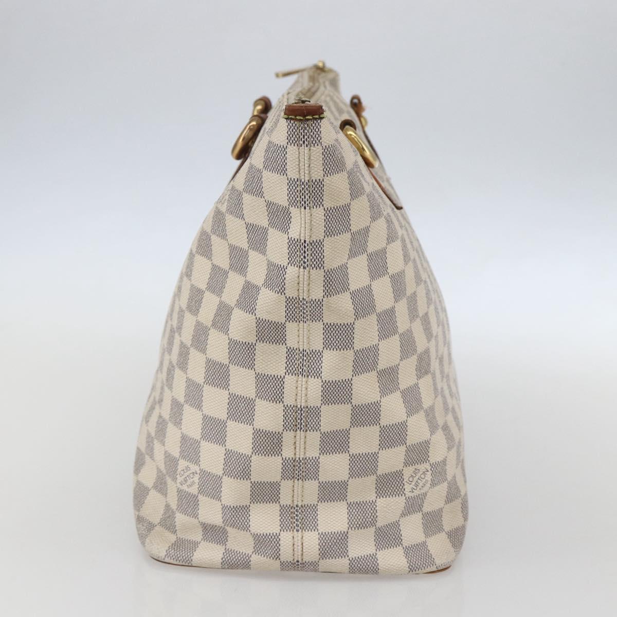 LOUIS VUITTON Damier Azur Saleya MM Tote Bag N51185 LV Auth 157637