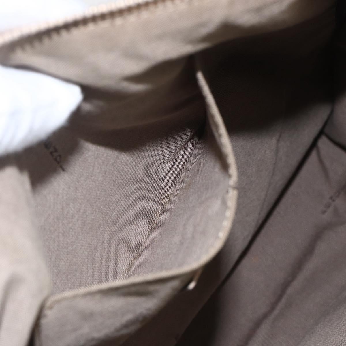 FENDI Zucchino Canvas Shoulder Bag Pink Gold Auth 157643V