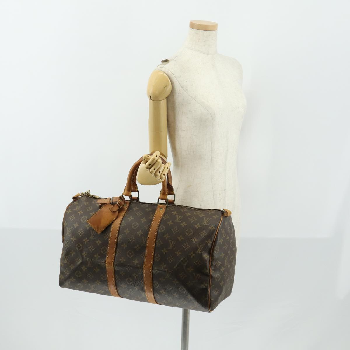 LOUIS VUITTON Monogram Keepall 45 Boston Bag M41428 LV Auth 157652