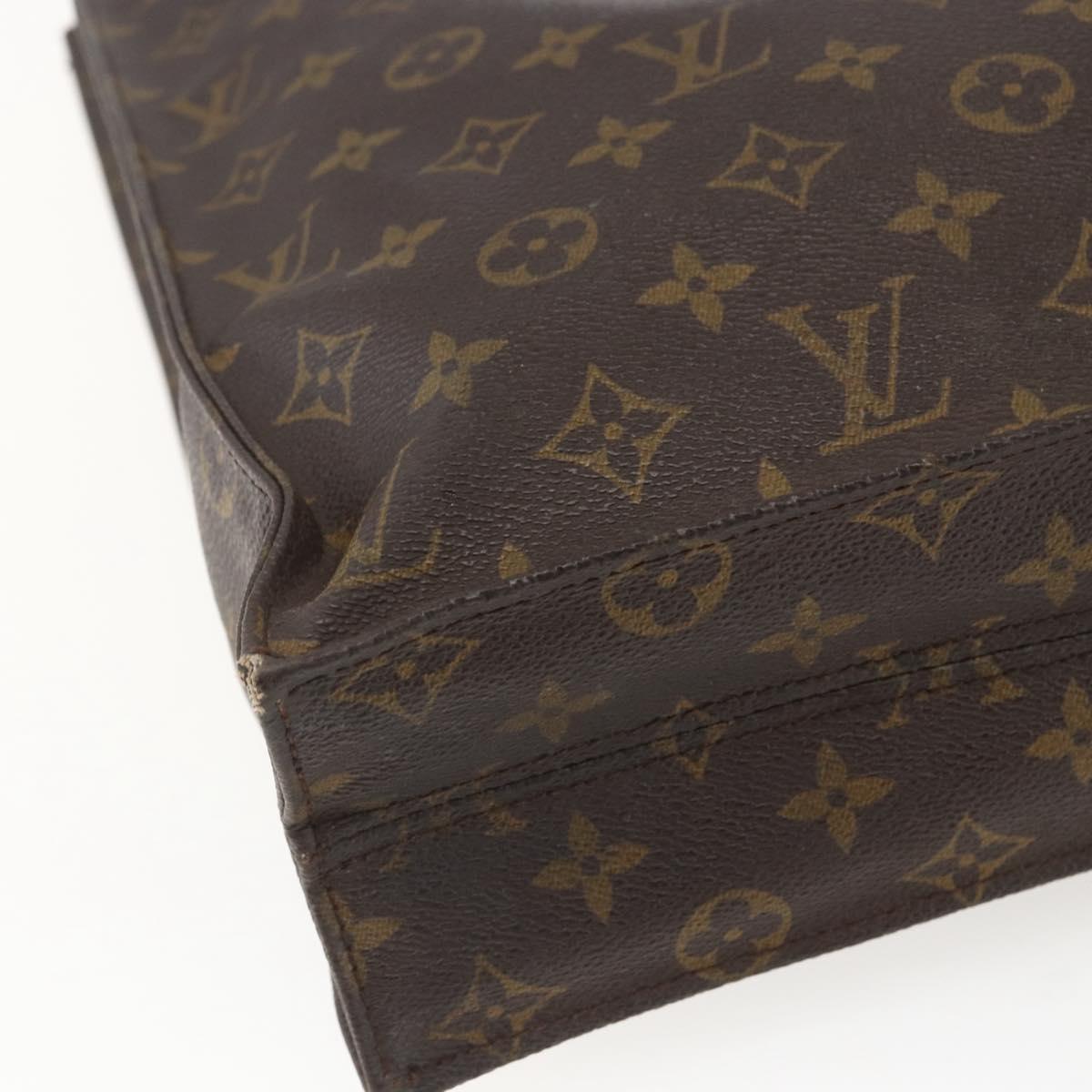 LOUIS VUITTON Monogram Sac Plat Hand Bag M51140 LV Auth 157654