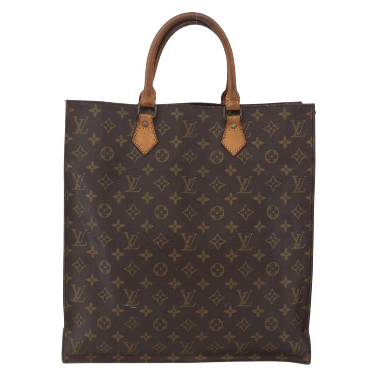 LOUIS VUITTON Monogram Sac Plat Hand Bag M51140 LV Auth 157654